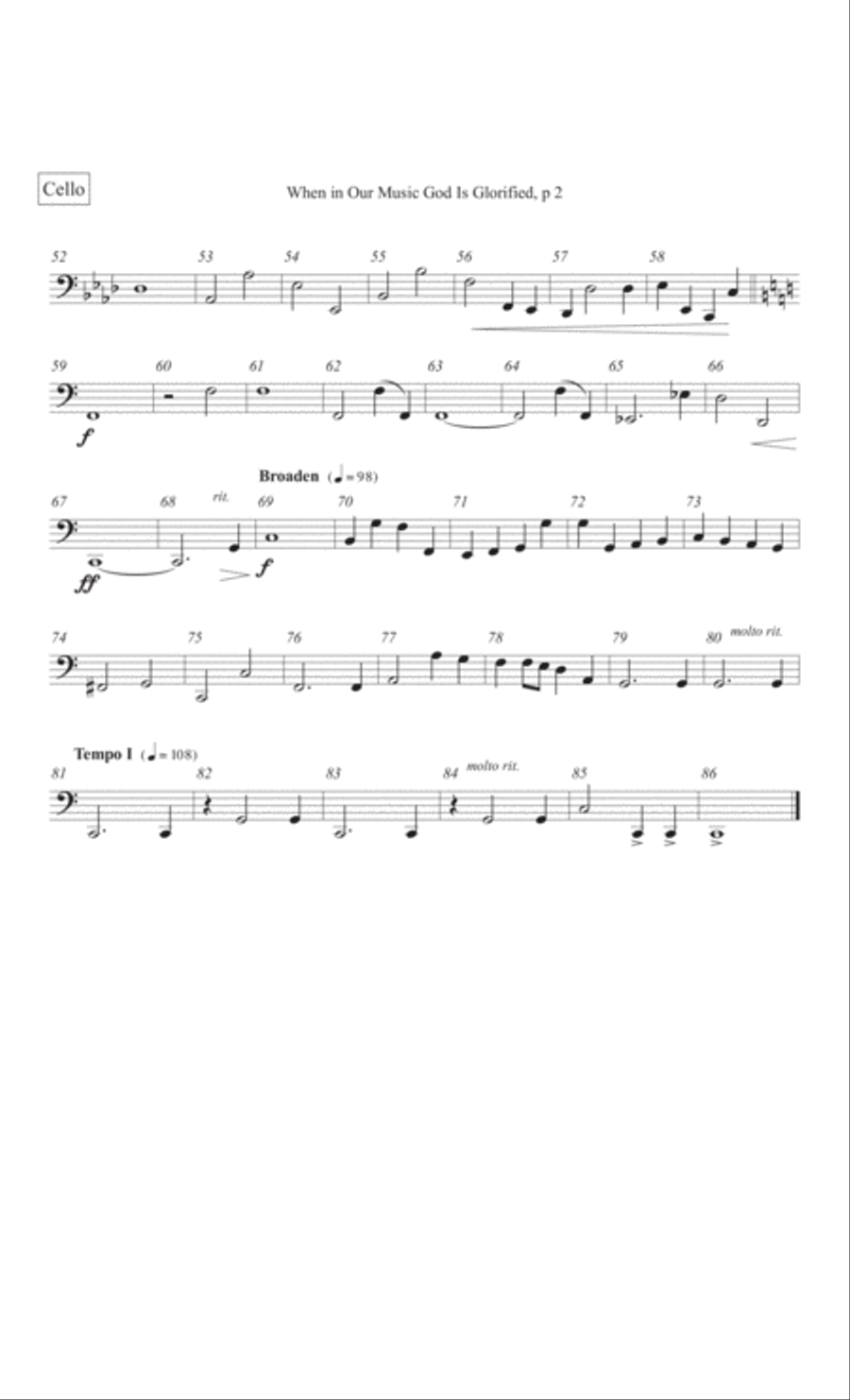 When in Our Music God Is Glorified 4-Part scores gallery preview page 49
