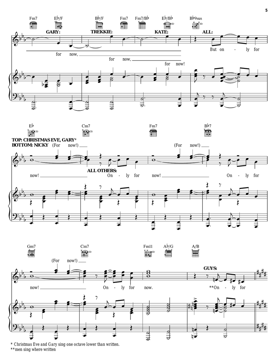 For Now (from Avenue Q) Piano, Vocal, Guitar scores gallery preview page 5