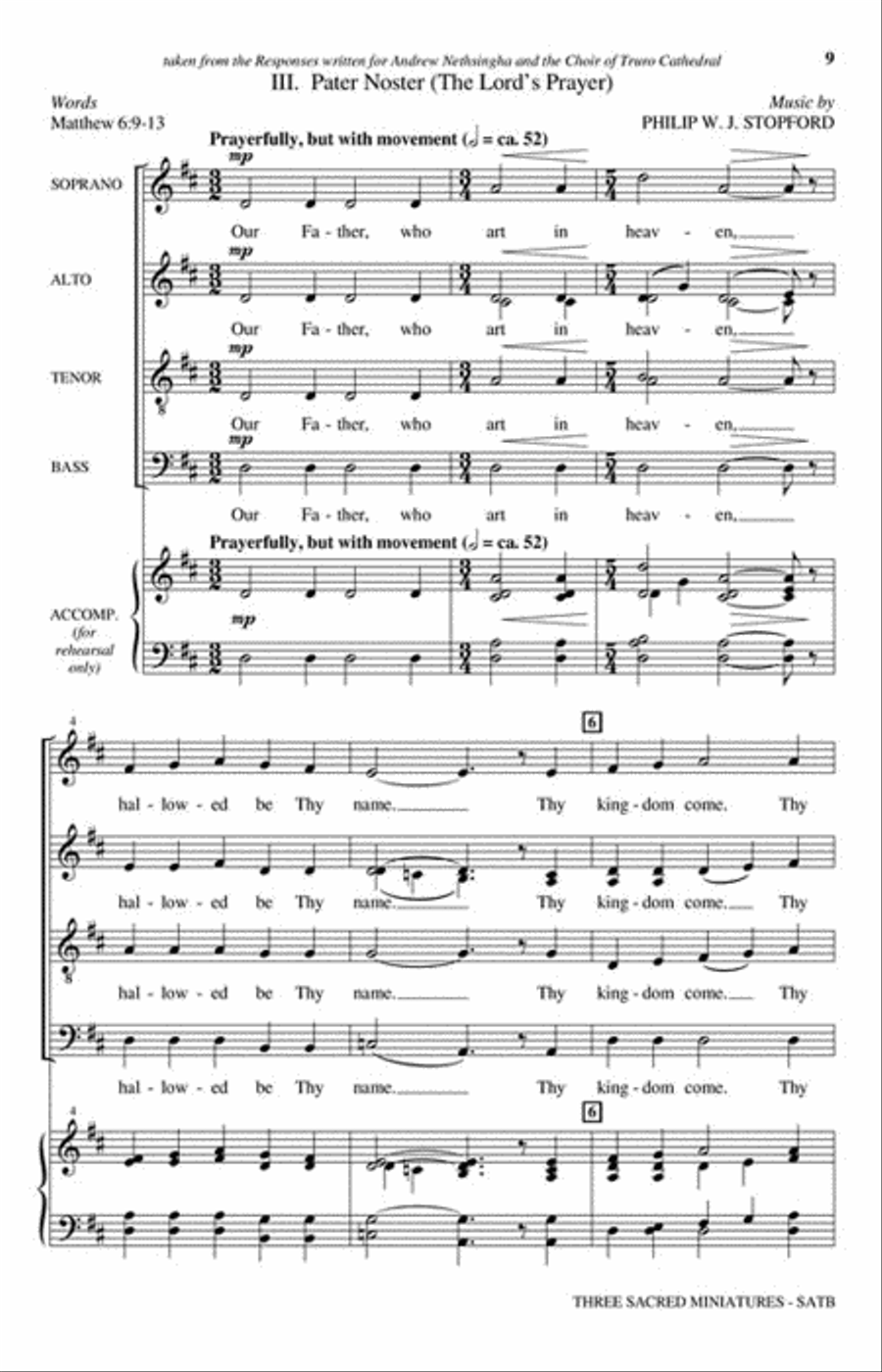 Three Sacred Miniatures 4-Part scores gallery preview page 4