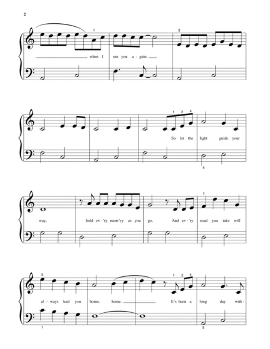 See You Again Piano Solo scores gallery preview page 2