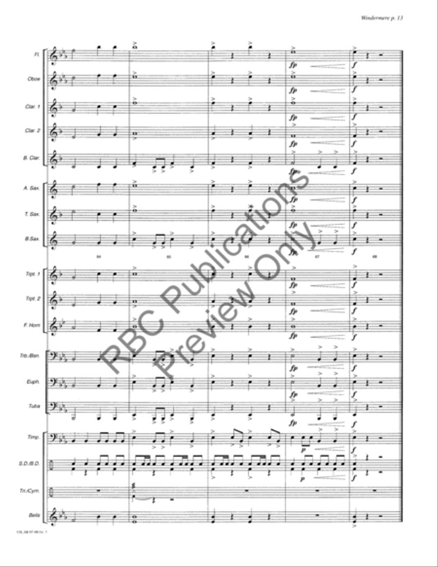 Windermere Windermere Concert Band scores gallery preview page 16