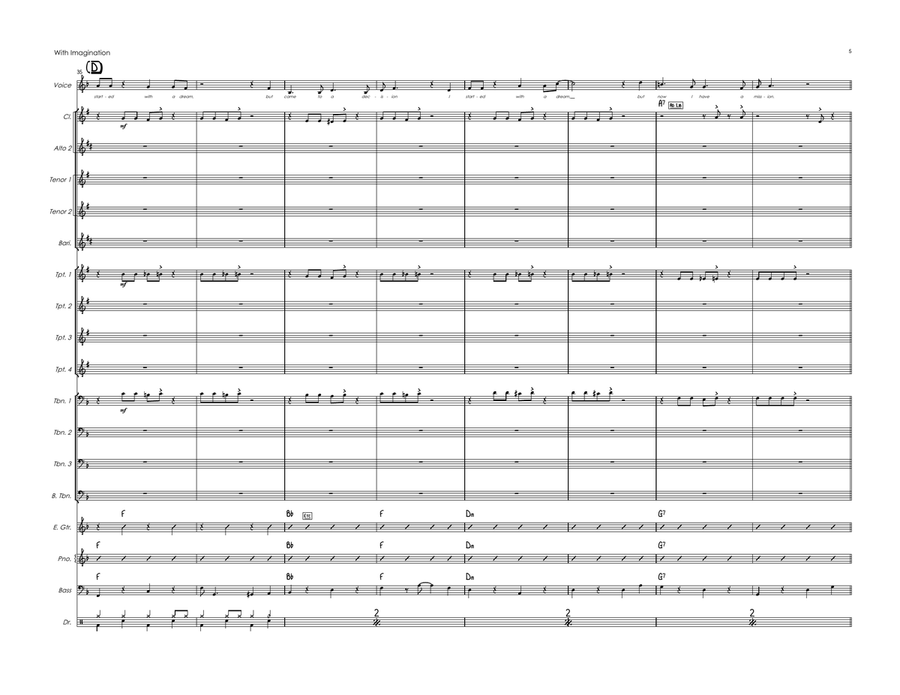 With Imagination I'll Get There Jazz Ensemble scores gallery preview page 5