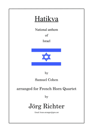 Hatikva (National Anthem of Israel) for French Horn Quartet