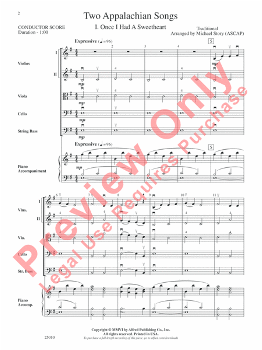 Two Appalachian Songs Two Appalachian Songs String Orchestra scores gallery preview page 3