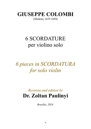 6 Scordature per violino solo (XVII century). Dr Paulinyi's edition revised for performance.