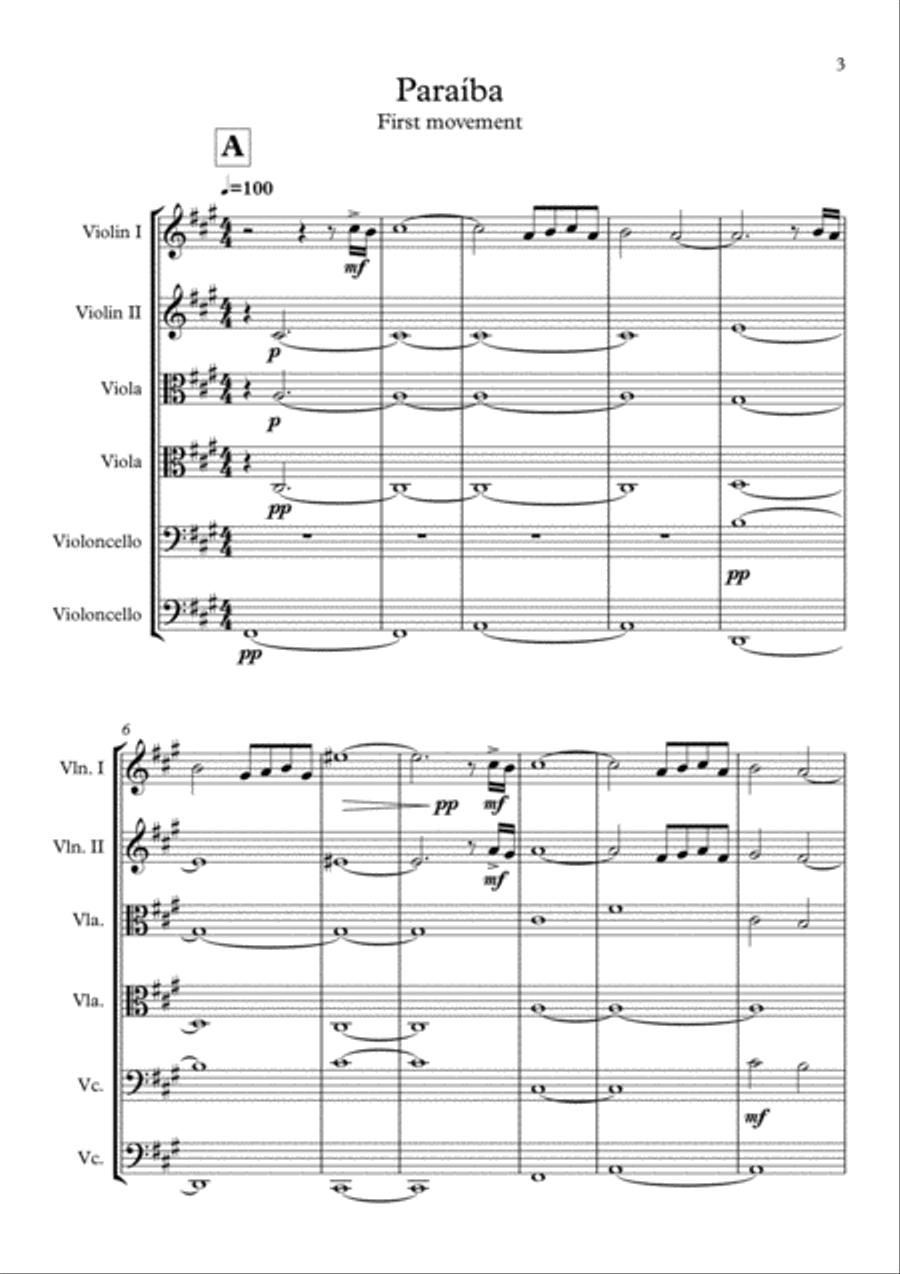 Paraíba Cello scores gallery preview page 5