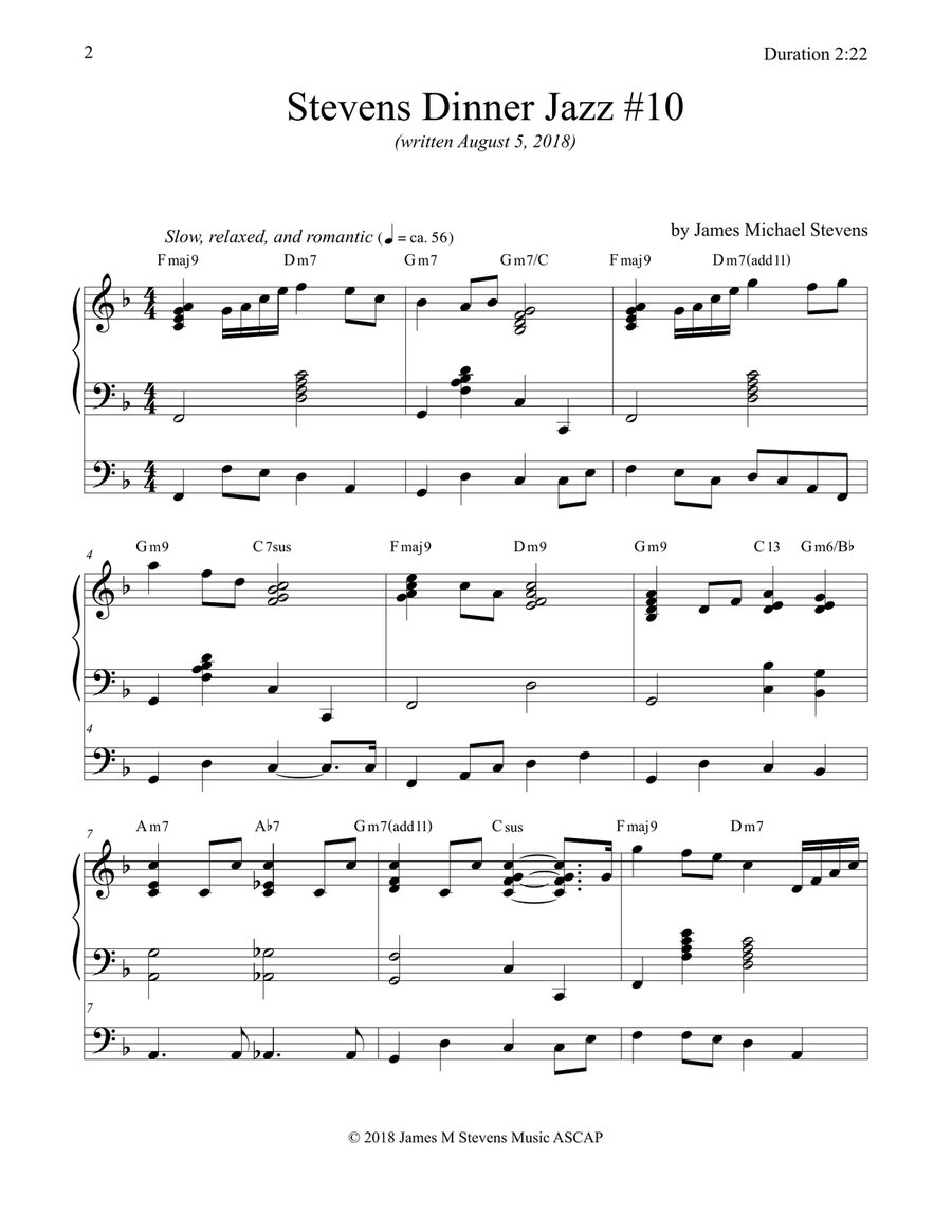 Stevens Dinner Jazz Piano and Bass #10 Jazz Ensemble scores gallery preview page 2