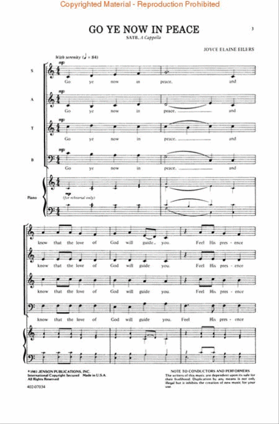 Go Ye Now in Peace 4-Part scores gallery preview page 2