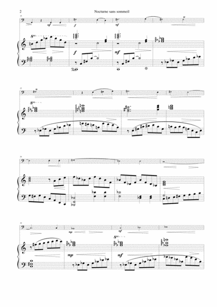 Nocturne sans sommeil (Sleepless nocturne) for bassoon and piano image number null