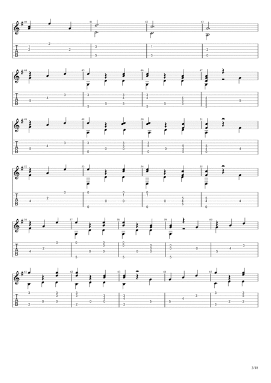 The Blue Danube (Johann Strauss II) Acoustic Guitar scores gallery preview page 3