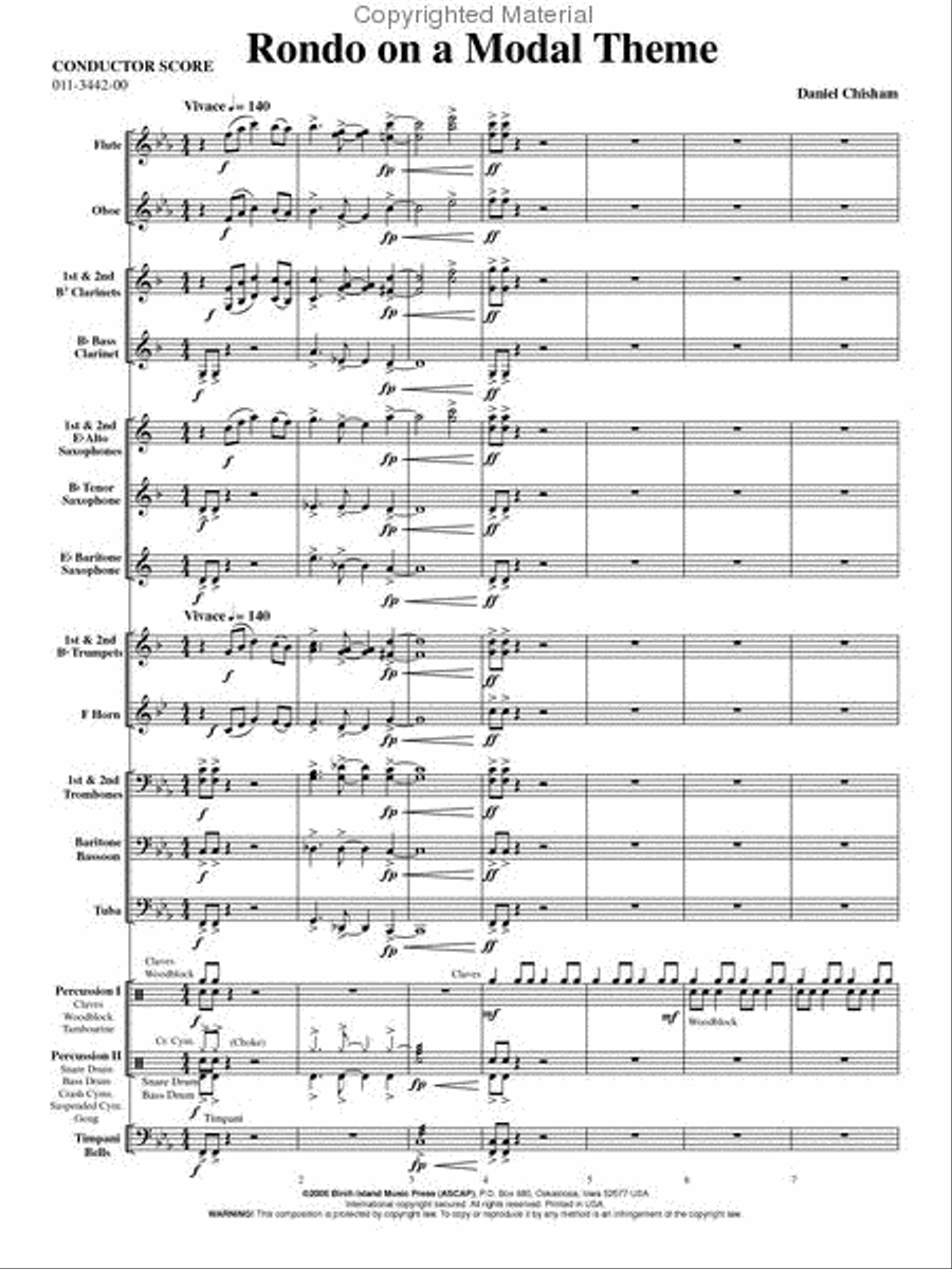 Rondo on a Modal Theme Rondo on a Modal Theme Concert Band scores gallery preview page 2