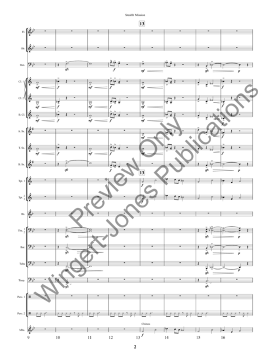 Stealth Mission Stealth Mission Concert Band scores gallery preview page 5