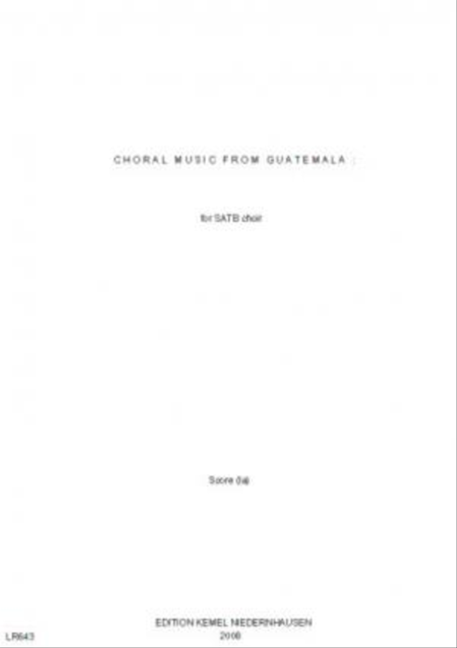 Choral music from Guatemala 4-Part scores gallery preview page 1