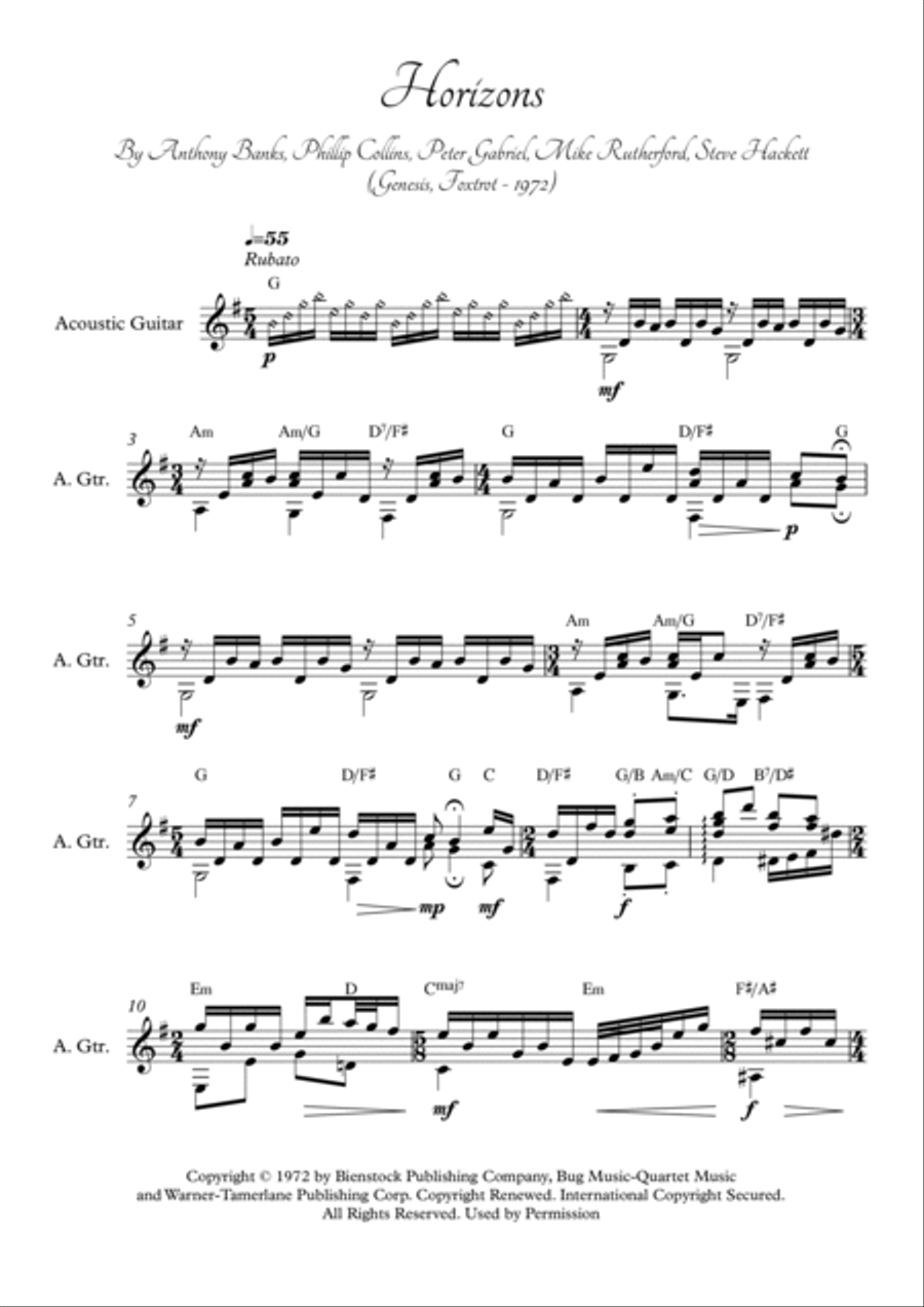 Horizons Acoustic Guitar scores gallery preview page 2