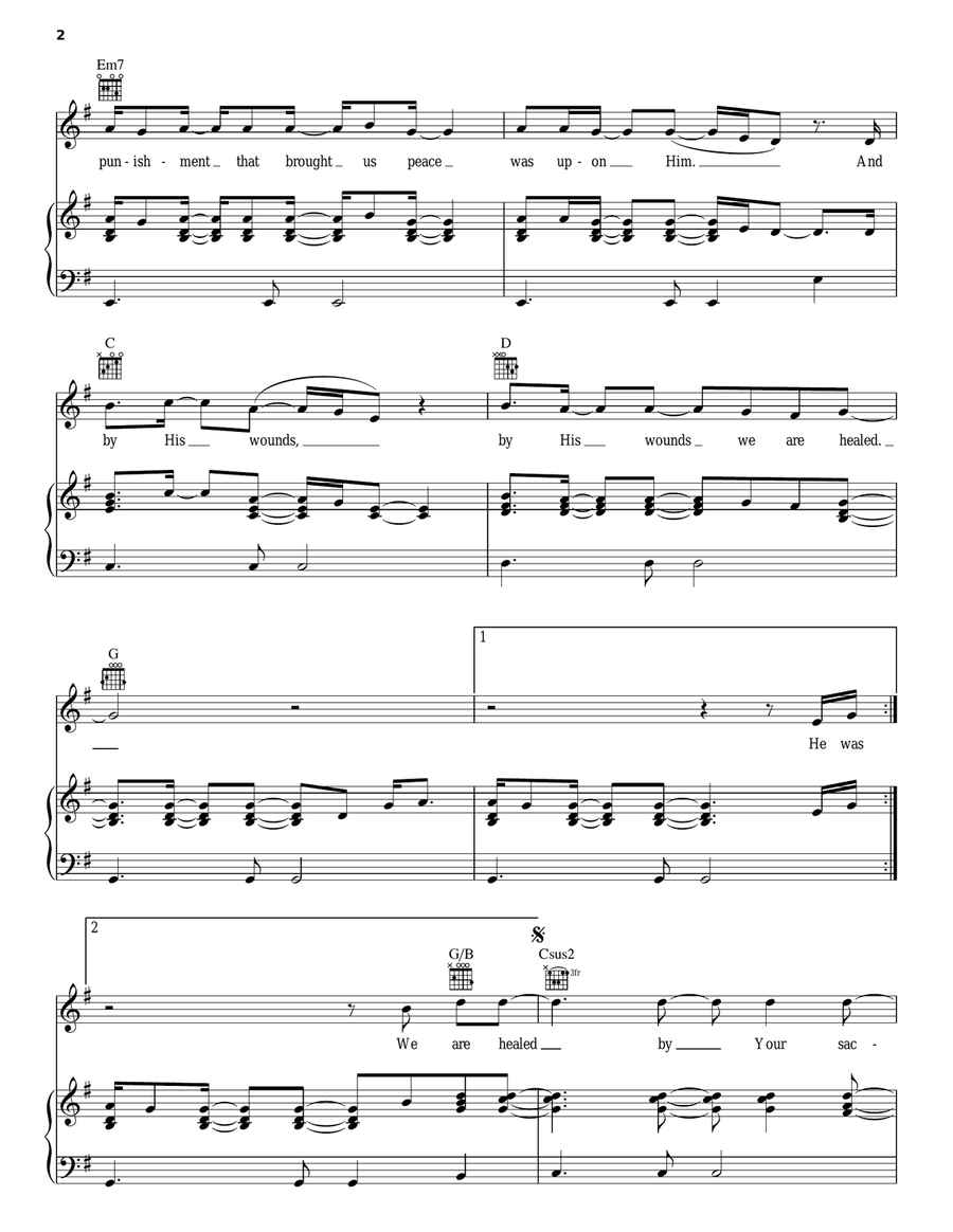 By His Wounds By His Wounds Acoustic Guitar scores gallery preview page 2