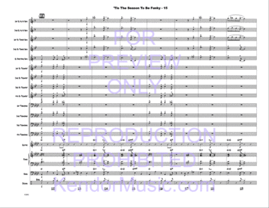 Tis The Season To Be Funky Jazz Ensemble scores gallery preview page 17