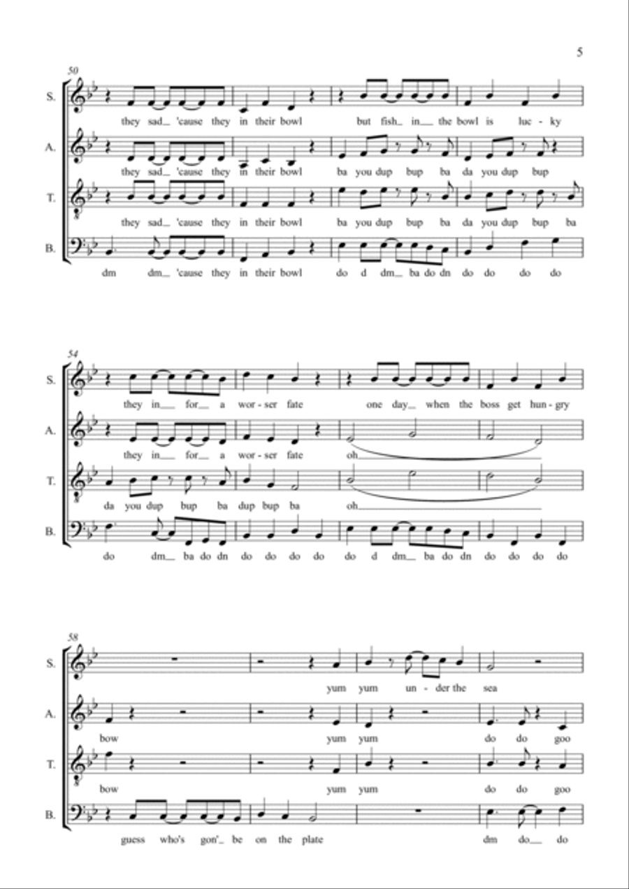 Under The Sea Under The Sea 4-Part scores gallery preview page 5