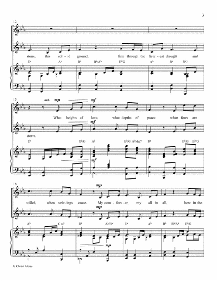 In Christ Alone Vocal Duet scores gallery preview page 3