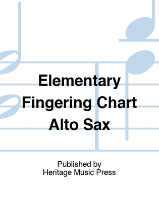 Elementary Fingering Chart Alto Sax