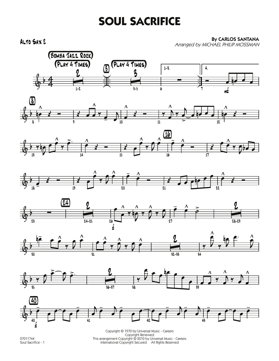 Soul Sacrifice - Alto Sax 2