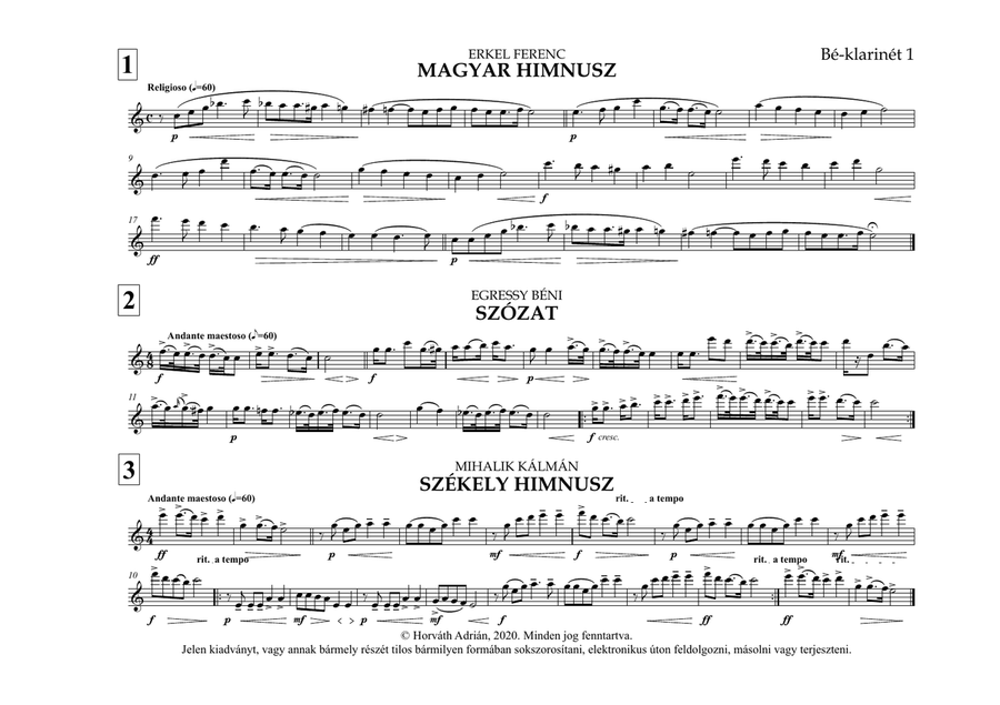 Indulókönyv 2020 - 08 B-klarinét 1 Concert Band scores gallery preview page 5