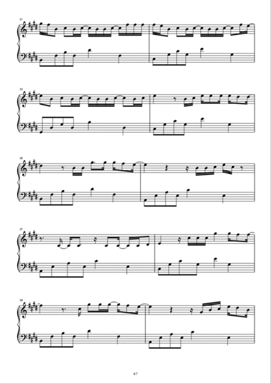 Dehors Piano Solo scores gallery preview page 4