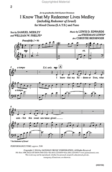 I Know that My Redeemer Lives Medley - SATB image number null
