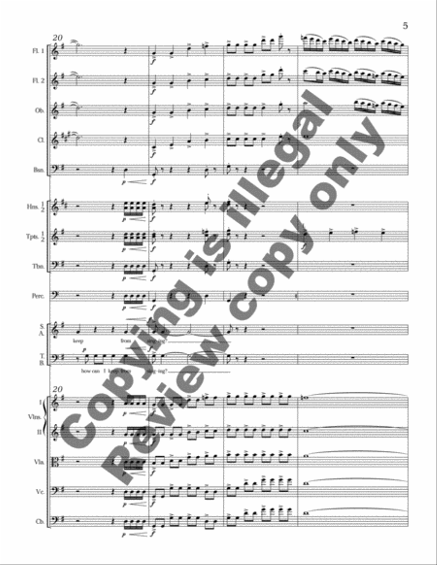 How Can I Keep From Singing? Choir scores gallery preview page 13