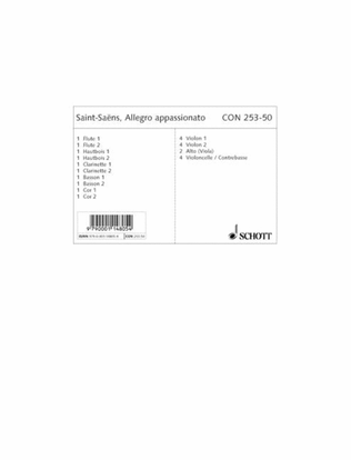 Book cover for Allegro Appassionato Op. 43 For Cello And Orchestra Set Of Parts B Minor