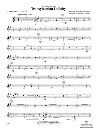 Transylvanian Lullaby: E-flat Baritone Saxophone