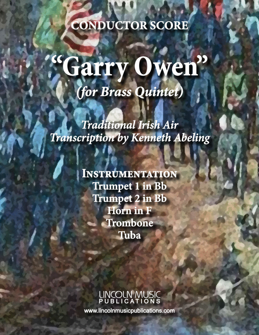 March - Garry Owen (for Brass Quintet) Brass Quintet scores gallery preview page 1
