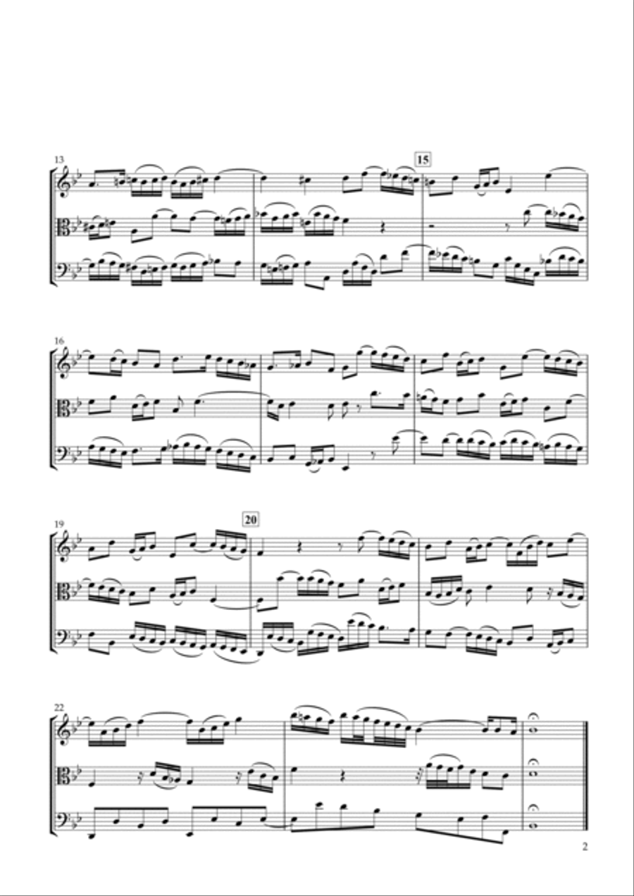 Sinfonia No.14 BWV.800 for String Trio String Trio scores gallery preview page 2