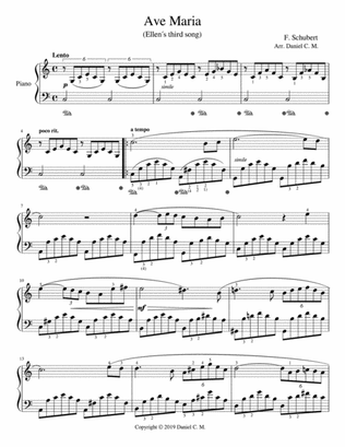Ave Maria for piano (simplified) in C