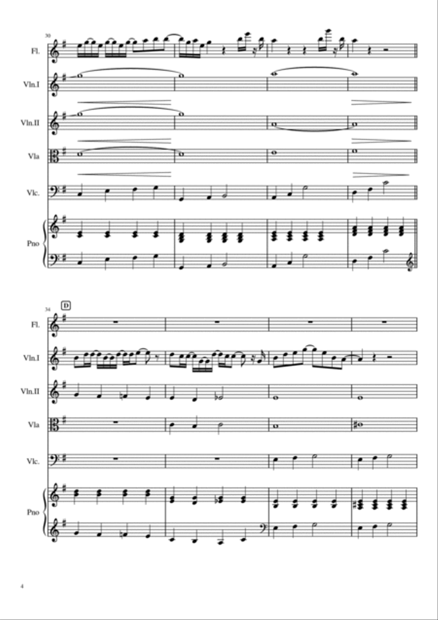 You're Gonna Live Forever In Me Flute scores gallery preview page 5