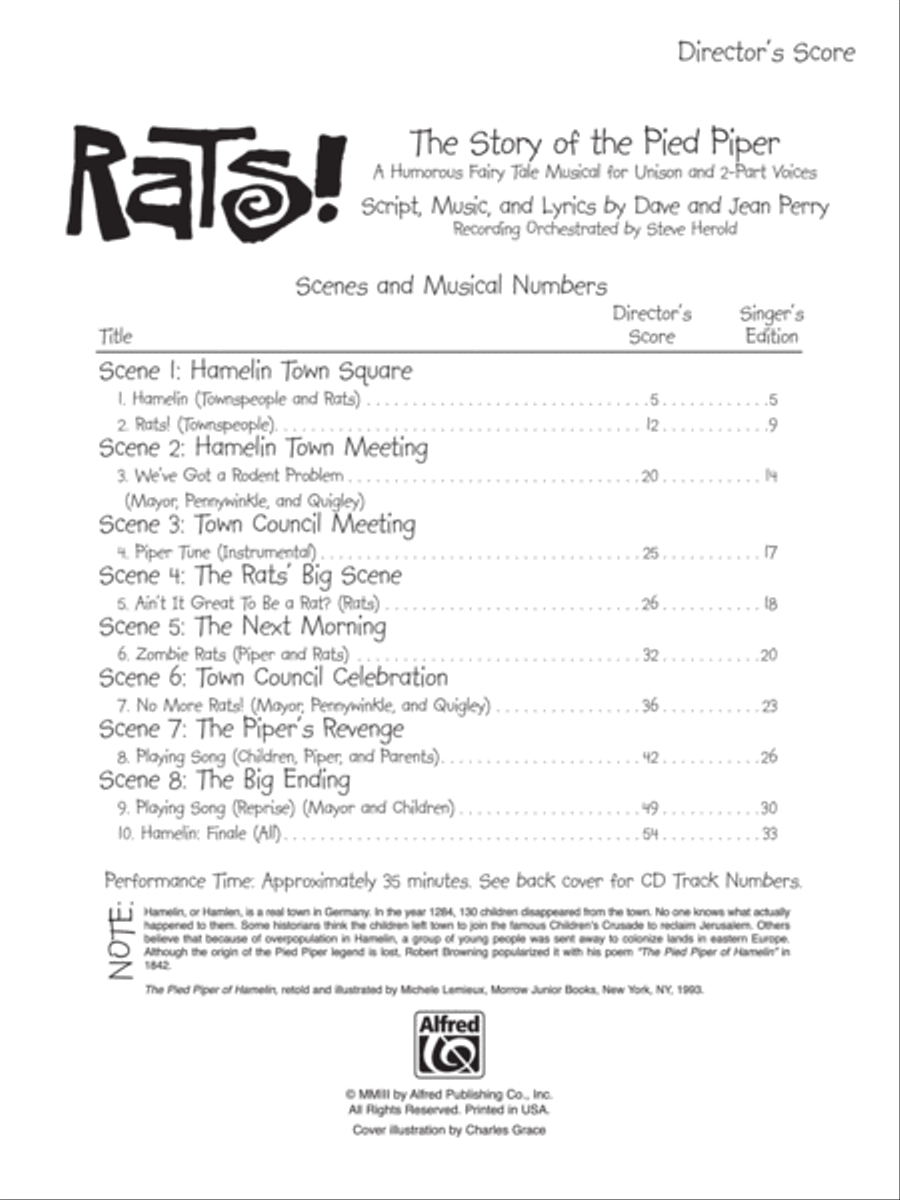 Rats! The Story of the Pied Piper - Performance Pack Choir scores gallery preview page 2