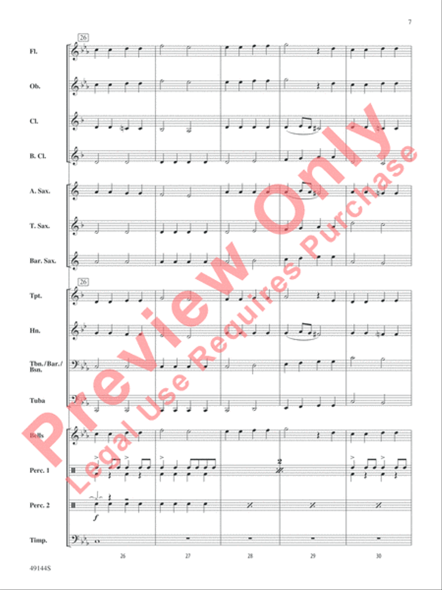 Asteroids Concert Band scores gallery preview page 8