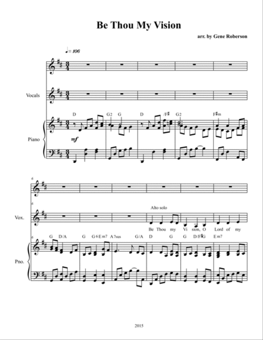 Be Thou My Vision (SLANE) Vocal Duet (Alto Tenor) Piano, Vocal, Guitar scores gallery preview page 2