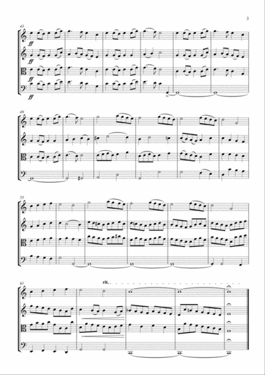 Angels, from the Realms of Glory for String Quartet String Quartet scores gallery preview page 3