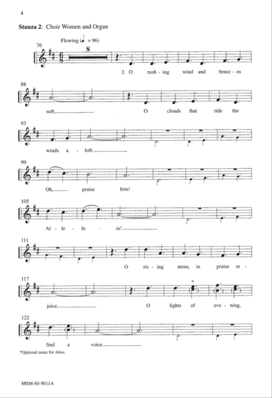 All Creatures of Our God and King 4-Part scores gallery preview page 3