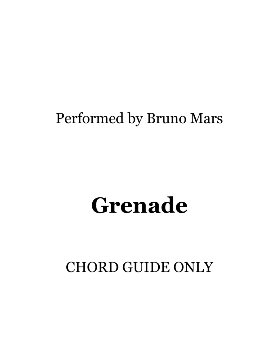 Grenade Piano scores gallery preview page 1