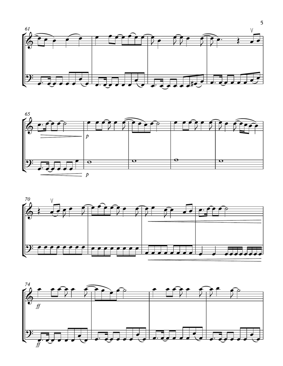 Tearin' Up My Heart String Duet scores gallery preview page 5