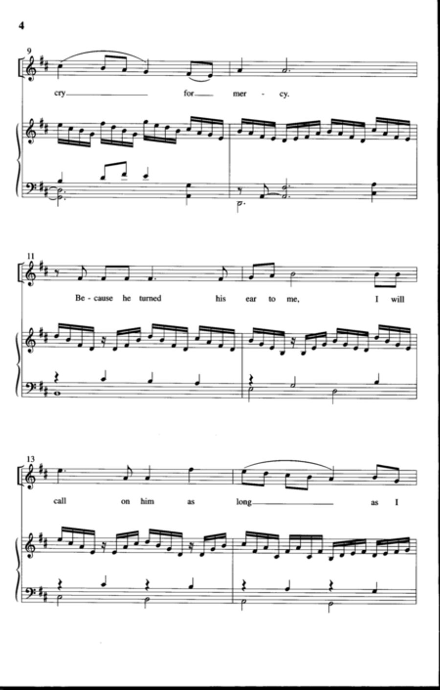 Psalm 116 4-Part scores gallery preview page 3