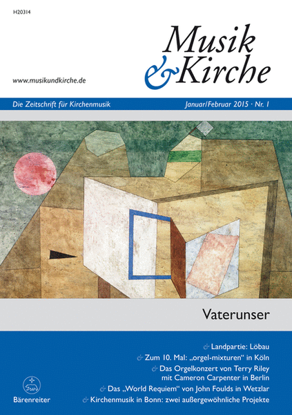 Musik & Kirche, Heft 1/2015