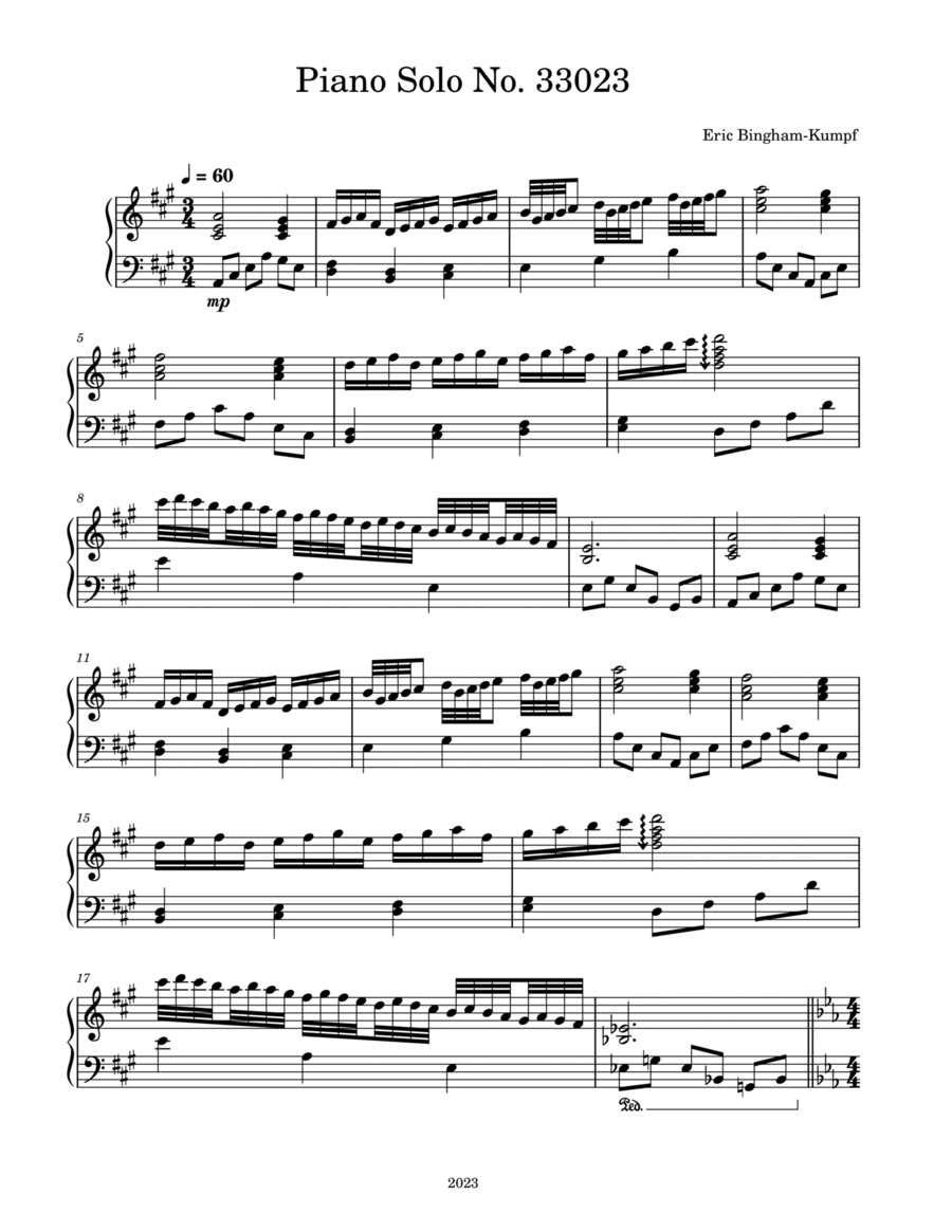 Piano Solo No. 33023 Piano Solo scores gallery preview page 1