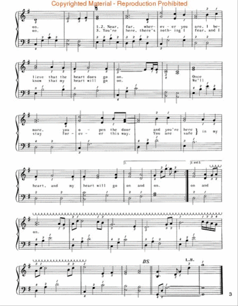 My Heart Will Go On (Love Theme from Titanic) for the Harp Celtic Harp scores gallery preview page 3