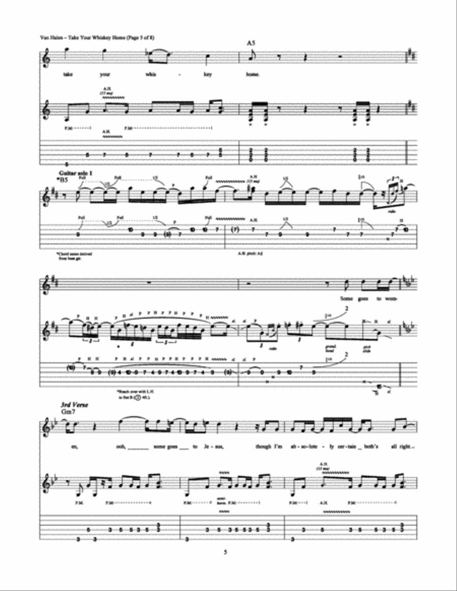 Take Your Whiskey Home Electric Guitar scores gallery preview page 5