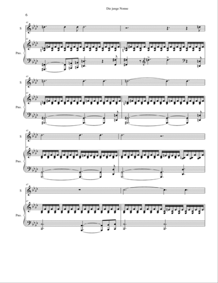 Six Schubert Art Songs - oboe and piano Voice Solo scores gallery preview page 6