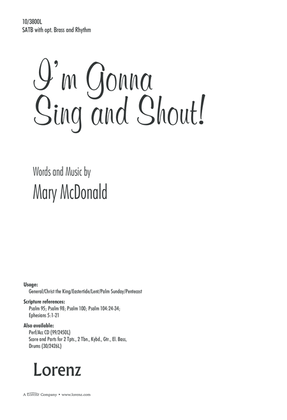 Book cover for I'm Gonna Sing and Shout!