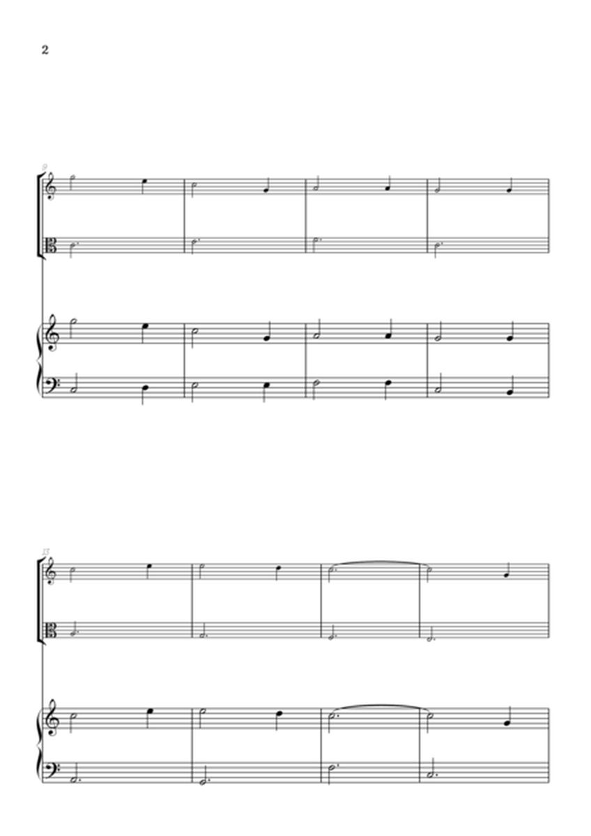Amazing Grace • super easy violin and viola sheet music with piano accompaniment image number null