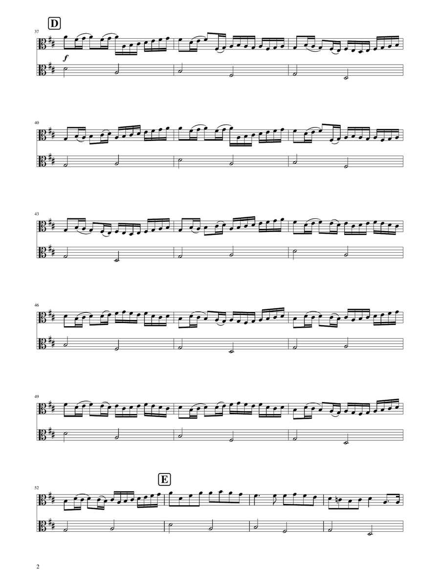 Canon in D - Viola Duet String Duet scores gallery preview page 2